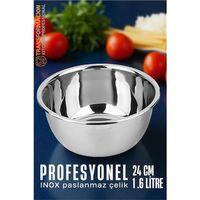 Modacar Inox Kase  - 24 Cm 1.6 Litre Karıştırma Kabı Profesyonel 304 Paslanmaz Çelik