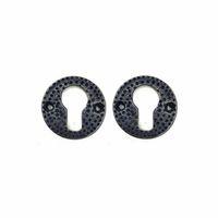 Antika Tarz Dekoratif Pirinç Oda Kilit Rozeti - 49mm, Oksit