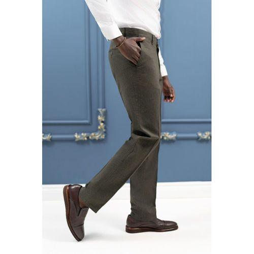 Regular Fit Pamuklu Dokulu Kışlık Gabardin Pantolon
