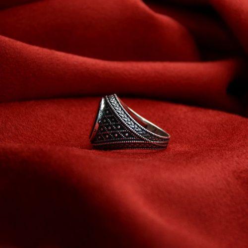 Gece Zırhı Gümüş Erkek Yüzük