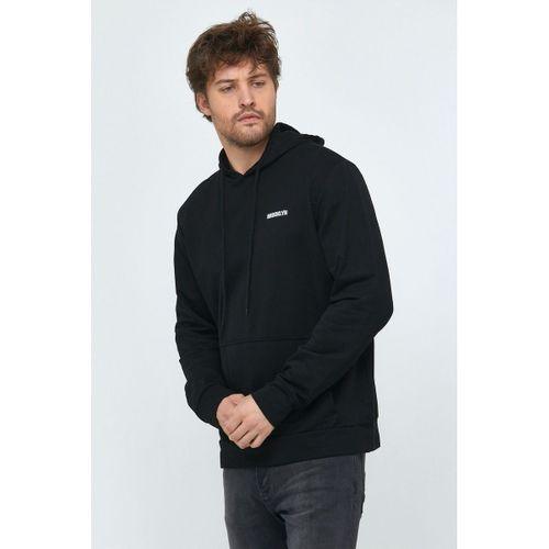 Erkek Kapüşonlu Slim Fit Brooklyn Baskılı İnce Sweatshirt SPR22SW61