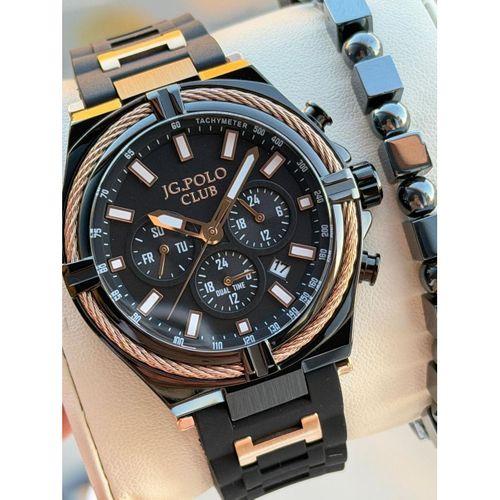 JG.Polo Club Silikon Kordon 2 Yıl Garantili 5 Atm Suya Dayanıklı Erkek Kol Saati+Bileklik 04371.4