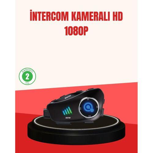 Q28 Kameralı Motosiklet Kask Kulaklık Bluetooth 5.3 Su Geçirmez 1080p Hd