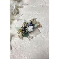 Kuru ve Yapay Çiçekli Taraklı Saç Tokası