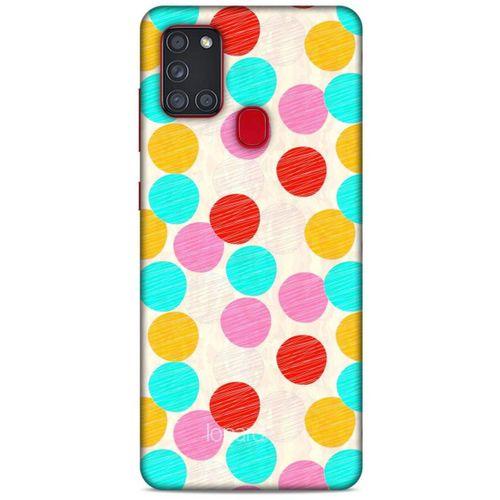 Samsung Galaxy A21s Kılıf Pastel Renkler (30) Silicone Case Turkuaz Pembe
