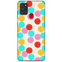 Samsung Galaxy A21s Kılıf Pastel Renkler (30) Silicone Case Turkuaz Pembe