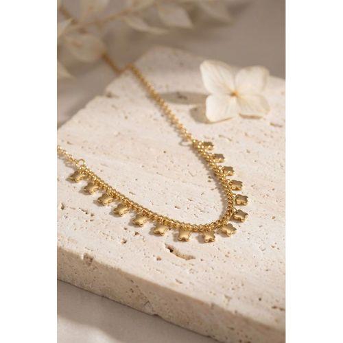 Gold Pirinç Yonca Model Kadın Kolye