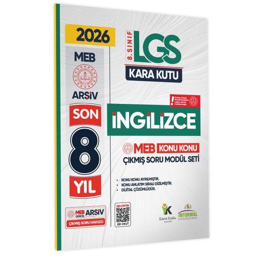 2026 LGS 8 Sınıf İNGİLİZCE Karakutu MEB Çıkmış Soru Modülü Video/PDF Çözümlü Konu Konu Son 8 Yıl