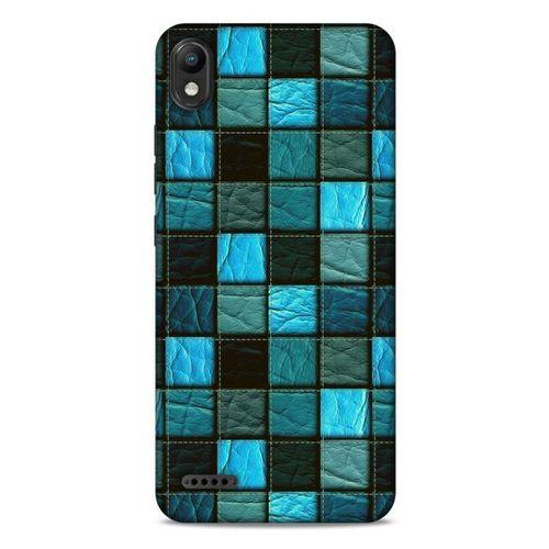 LG K20 2019 Kılıf Patchwork (27) Tasarımlı Kılıf Turkuaz Siyah