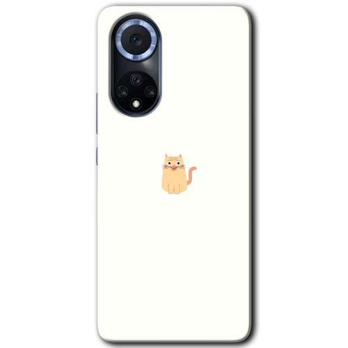 Huawei Nova 9 Kılıf HD Desen Baskılı Arka Kapak+Temperli Cam - Cat Minimalism