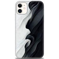 iPhone 11 Kılıf HD Baskılı Kılıf - Black and White + Tam Ekran Koruyucu