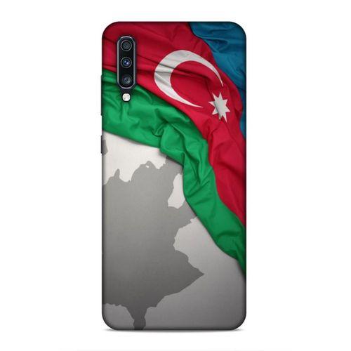 Samsung Galaxy A70s Uyumlu Kılıf Azarbaijan (9) Kılıf Kumaş Bayrak