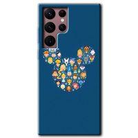 Samsung Galaxy S22 Ultra Kılıf HD Desen Baskılı Arka Kapak + Temperli Cam - Mickey