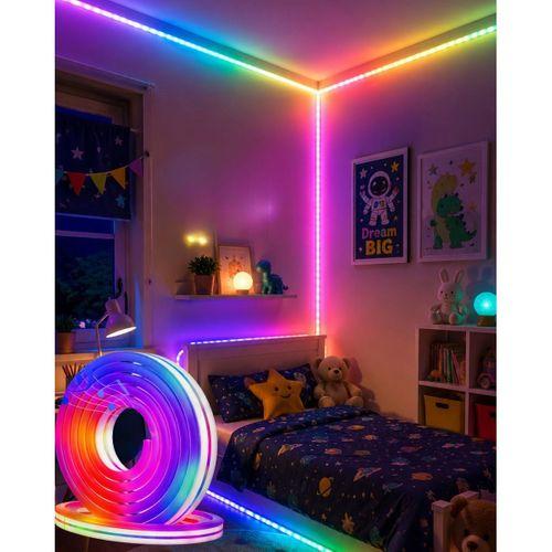 16 Milyon Renk Rgb Neon Şerit Led İç Ve Dış Mekan Dekor Işığı