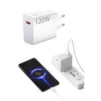 Type C Yüksek Hızlı Şarj Aleti Beyaz 120w Ultra Uzun Ömürlü
