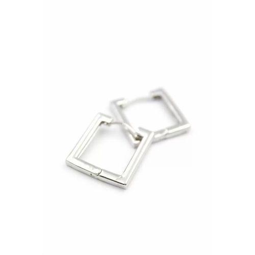 Kare Halka Küpe - Gümüş