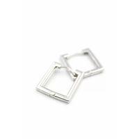 Kare Halka Küpe - Gümüş