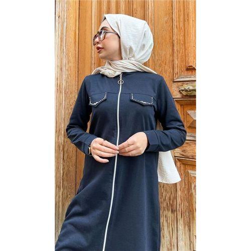 Fermuarlı Uzun Tunik Pantolon Spor İkili Takım - 03058.015 - Lacivert