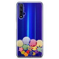 Huawei Nova 5t Kılıf Konfeti Yıldızlar Arka Kapak Koruma Desenli Full Koruyucu