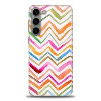 Samsung Galaxy S23 Plus Kılıf HD Baskılı Kılıf - Zikzak + Tam Ekran Koruyucu