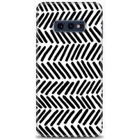 Samsung Galaxy S10E Kılıf HD Baskılı Kılıf - Siyah Çubuklar + Tam Ekran Koruyucu