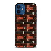 Apple iPhone 12 Mini Kılıf Patchwork (19) Kılıfları Kahve Turuncu