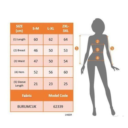 Kadın Kısa Kollu Yuvarlak Yakalı Yandan Sarmal Detaylı Bürümcük Bluz