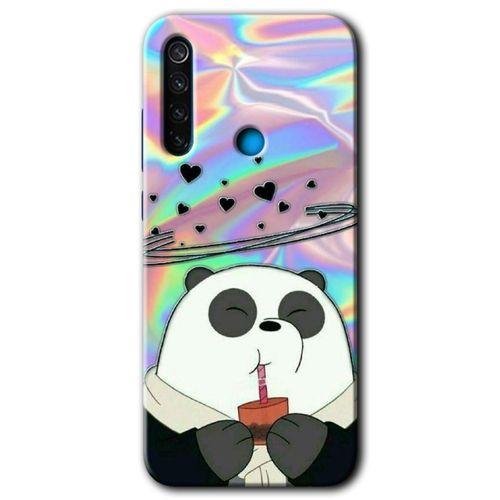 MRCİLETİSİM Xiaomi Redmi Note 8T Kılıf HD Desen Baskılı Arka Kapak + Temperli Cam - Milkshake Panda