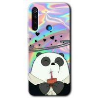 MRCİLETİSİM Xiaomi Redmi Note 8T Kılıf HD Desen Baskılı Arka Kapak + Temperli Cam - Milkshake Panda