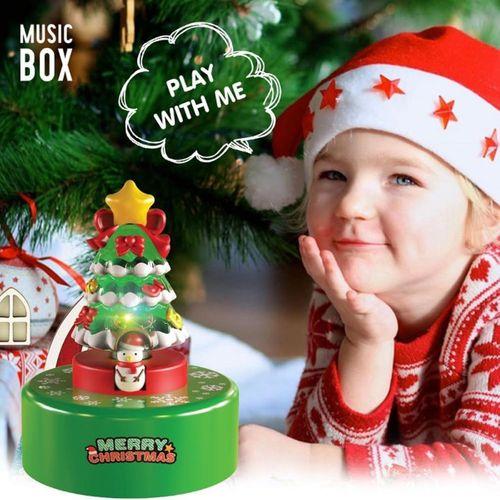 VIP KALİTE YILBAŞI MÜZİK KUTUSU YILBAŞI AĞAÇLI KARDAN ADAMLI IŞIKLI DÖNEN MÜZİK KUTUSU KURMALI