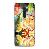 Oppo Reno 2 Kılıf Psikedelik Likit Arka Kapak Silikon Koruma Full Koruyucu