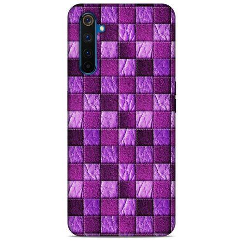 Oppo Realme 6 Kılıf Patchwork (5) Koruma Kabı Fuşya