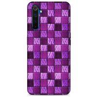 Oppo Realme 6 Kılıf Patchwork (5) Koruma Kabı Fuşya