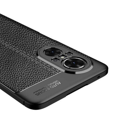 Fogy Huawei Nova 9 SE Uyumlu Kılıf Deri Görünümlü Darbe Emici Silikon Kapak