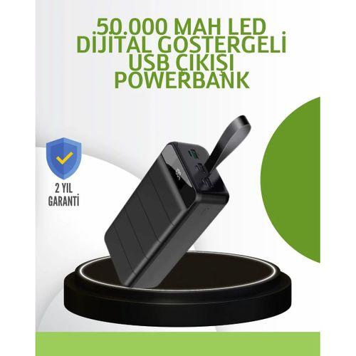 Ultra Güçlü 50.000 Mah Powerbank – Led Ekranlı, Çoklu Bağlantı Seçenekli, Akıllı Koruma Sistemli Şarj Ünitesi