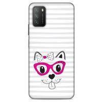 Lopard Xiaomi Poco M3 Uyumlu Kılıf Kediler (16) Kalın Kılıf Fuşya Gözlük