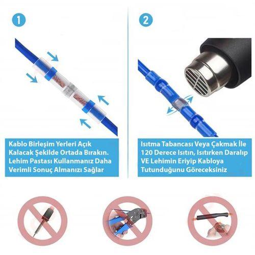 PowerMaster PM-24703 Dahili Lehimli Mühür Makaron 300 Adet 4 Boy Isıyla Daralan Kablo Koruması