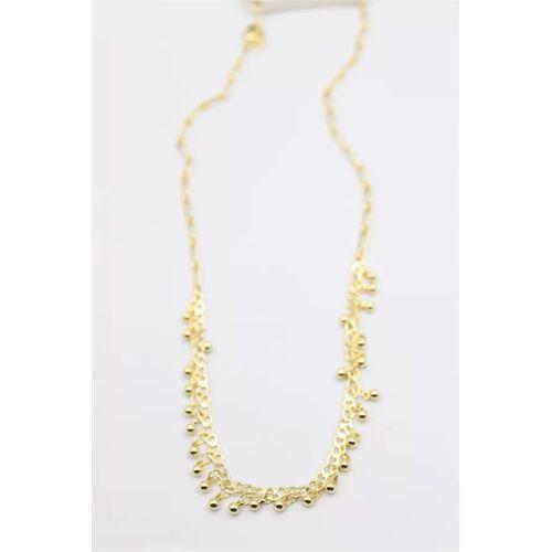 Top Sallantılı Kolye - Altın