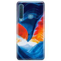 Samsung Galaxy A9 2018 Kılıf Turuncu Kanyon Arka Kapak Koruma Desenli Full Koruyucu