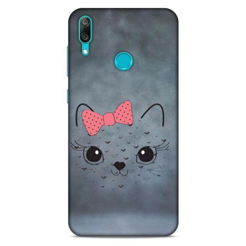 Lopard Huawei Y7 2019 Uyumlu Kılıf Kediler (13) Silikon Kap Papyonlu