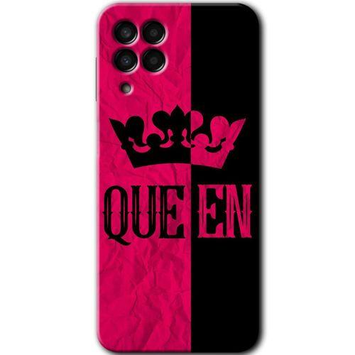 MRCİLETİSİM Samsung Galaxy M33 Kılıf Baskılı Kapak - Queen +Tam Ekran Koruyucu