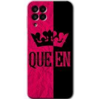 MRCİLETİSİM Samsung Galaxy M33 Kılıf Baskılı Kapak - Queen +Tam Ekran Koruyucu
