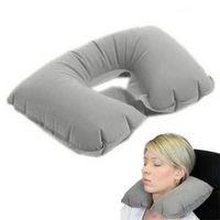 Şişme Seyahat Yastığı Gri Lacivert