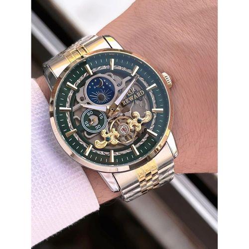 Reward Özel Tasarım Otomatik Mekanizma Çelik Kordon 5 Atm Suya Dayaknıklı Erkek Kol Saati W.14626.7