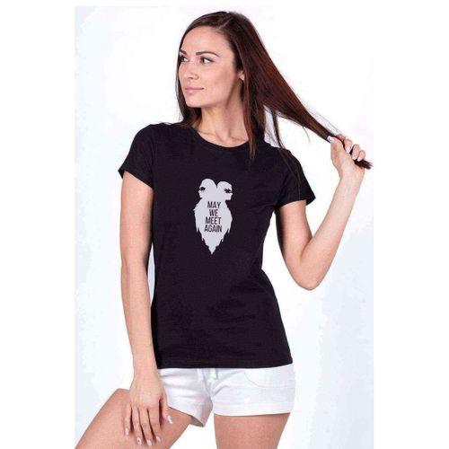 The100 May We Meet Again İki Baskılı Siyah Kadın Tshirt