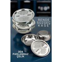 Zhltools Çelik Rende Kase Süzgeç Seti - MultiFix 3 in 1 Paslanmaz Çelik