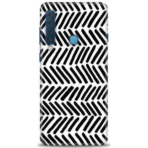 Samsung Galaxy A9 2018 Kılıf HD Baskılı Kılıf - Siyah Çubuklar + Tam Ekran Koruyucu