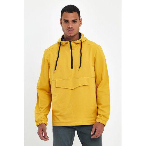 Erkek Kapşonlu Regular Fit Yarım Ferm.Kargo Cepli İnce Sweatshirt SPR22SW171