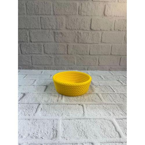 Yuvarlak Çerezlik Sarı Canlı Renkli Dekoratif Sunum Kasesi