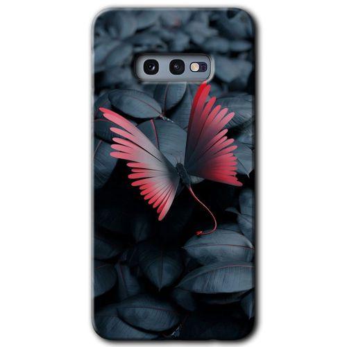 Potkal Hediye Fabrikası Samsung Galaxy S10e Kılıf HD Desen Baskılı Arka Kapak - Dark Butterfly